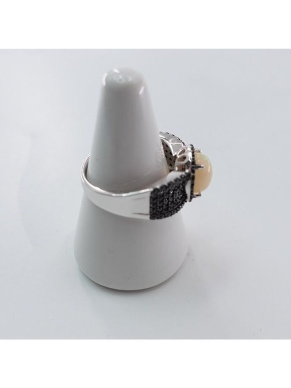NIP JTV Fire Opal Black Spinel Sterling Silver Ring DOCY480-10 Sz 10 Multicolor - Picture 4 of 12